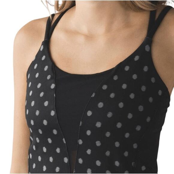 LULULEMON ATHLETICA Exquisite Tank top in Ghost Dot Black Slate Mesh Size 4 - Picture 2 of 4